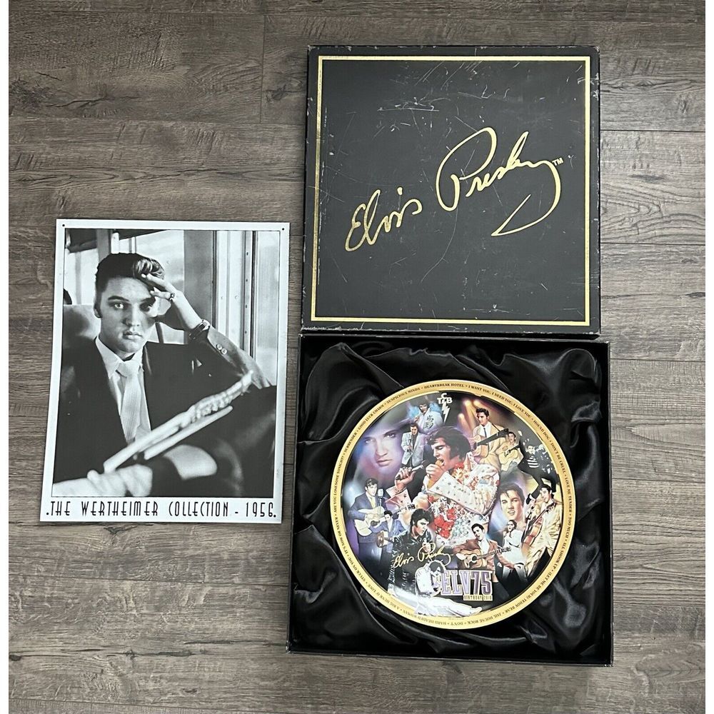Elvis 75th Anniversary Plate Bradford Exchange & Metal Sign